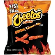 Cheetos Crunchy XXTRA Flamin' Hot Cheese Flavored Snacks 1.13 oz. Bag