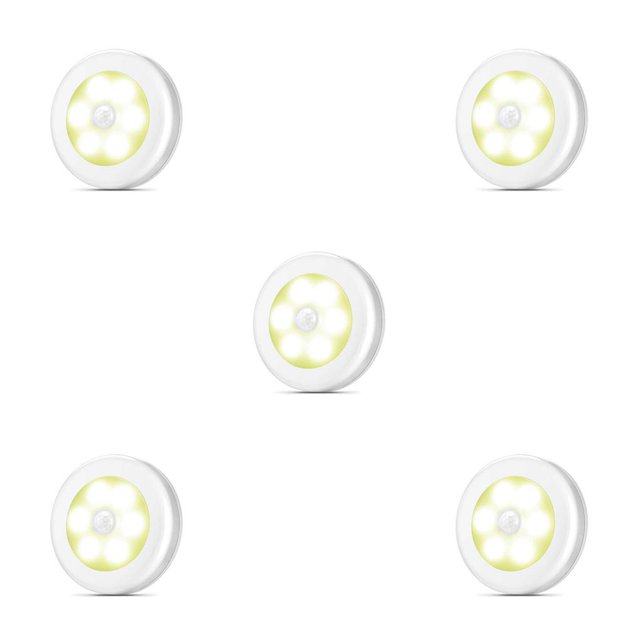 Billuyoard Luz de noche LED redonda Lámpara de pared Ahorro de energía Luces de noche automáticas Dormitorio Gabinete Pasillo Luz Type2 NO2