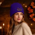 thumbnail image 6 of GUACER Halloween Cute Beanies for Women Warm Casual Soft Embroidered Knit Hats, 6 of 7