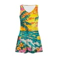 thumbnail image 7 of Viikei Sleeveless Summer Dress for Women,Women's Summer Fashion Beach Pocket Printing Sleeveless V-Neck Dress Yellow M, 7 of 7