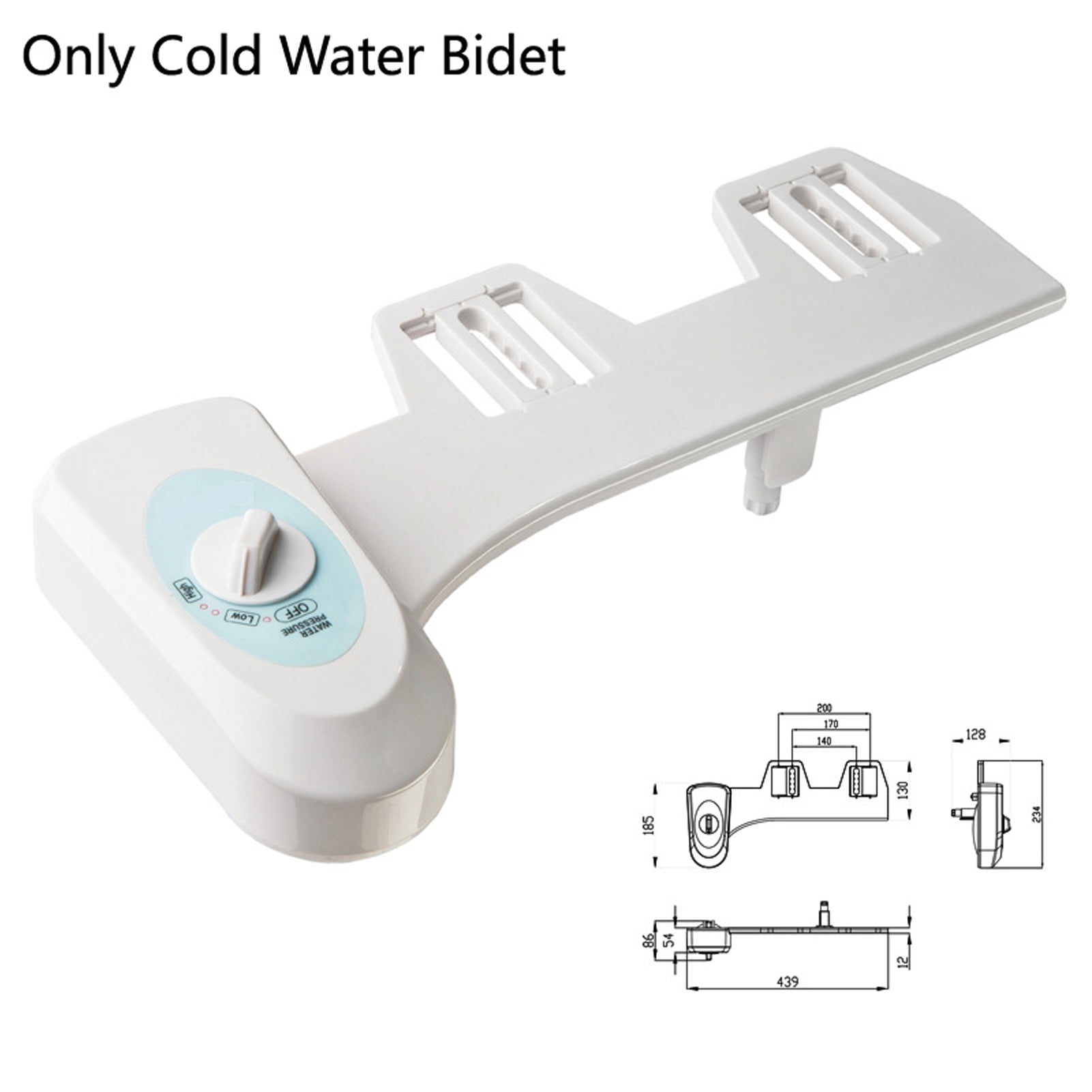 BIMZUC Easy Bidet Toilet Seat Attachment - Non-Electric Mechanical Sprayer with Self-Cleaning Nozzle for Men & Women, White 9/16 Inch / 1.43 cm Valve