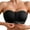 Black, variant on Women's Comfortable Thin Sagging Side Support No Steel Ring Wrapping Bra for Large Bust Shining Beauty Back