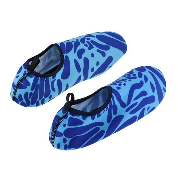 Zapatos de buceo acuáticos de goma antideslizantes unisex con esnórquel Azul 2XL 42-43
