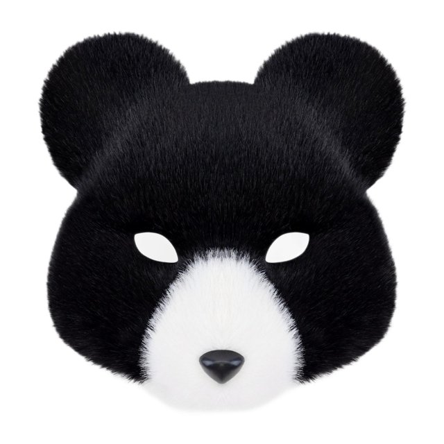 Máscara de Halloween de animales, accesorio de disfraz para cosplay, máscara de Halloween para graduación blanco y negro