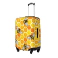 thumbnail image 2 of Easygdp Honeycombs Double-Sided Printed Elastic Suitcase Protective Cover,Invisible Zipper, Business Trip Luggage Cases,Washable And Resistant To Falling -Small, 2 of 9