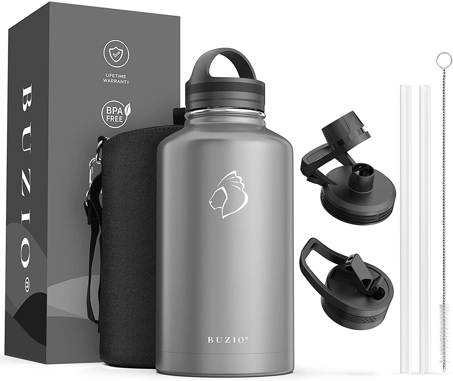 64 oz Stainless Steel Insulated Water Bottle Flask Jug, Water Bottle