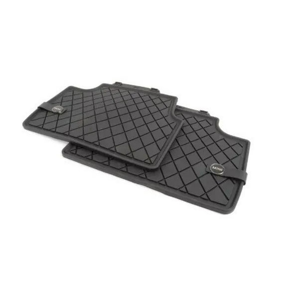Rear Black All Season Floor Mats Set for Mini F57 Cooper Convertible