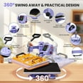 thumbnail image 6 of Adnoom 8 in 1 Heat Press Machine Combo, 15"x12" Sublimation Heat Transfer, 360°Swing Away, Digital shirt Press Machine for Hat Cap Mug Plate,Purple, 6 of 9