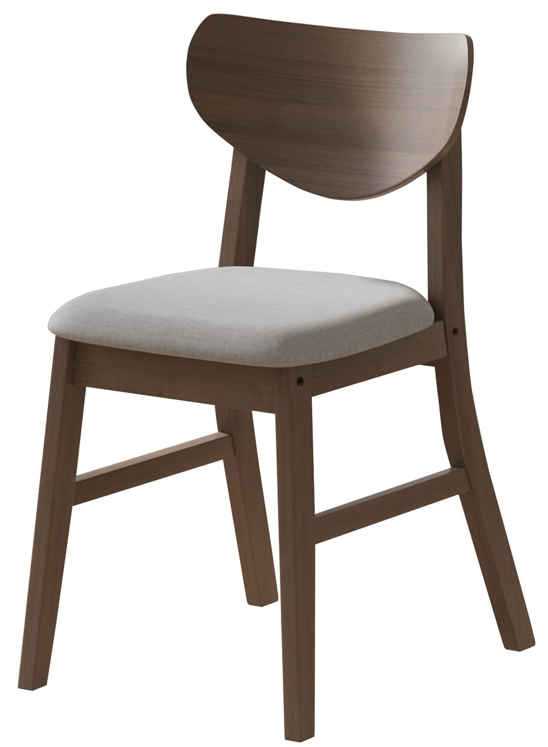 Home Design Easton Dining Chair (Set of 6), Curved-back design, Comfortable padded seat, Sturdy construction, Easy to clean, Gray/Brown