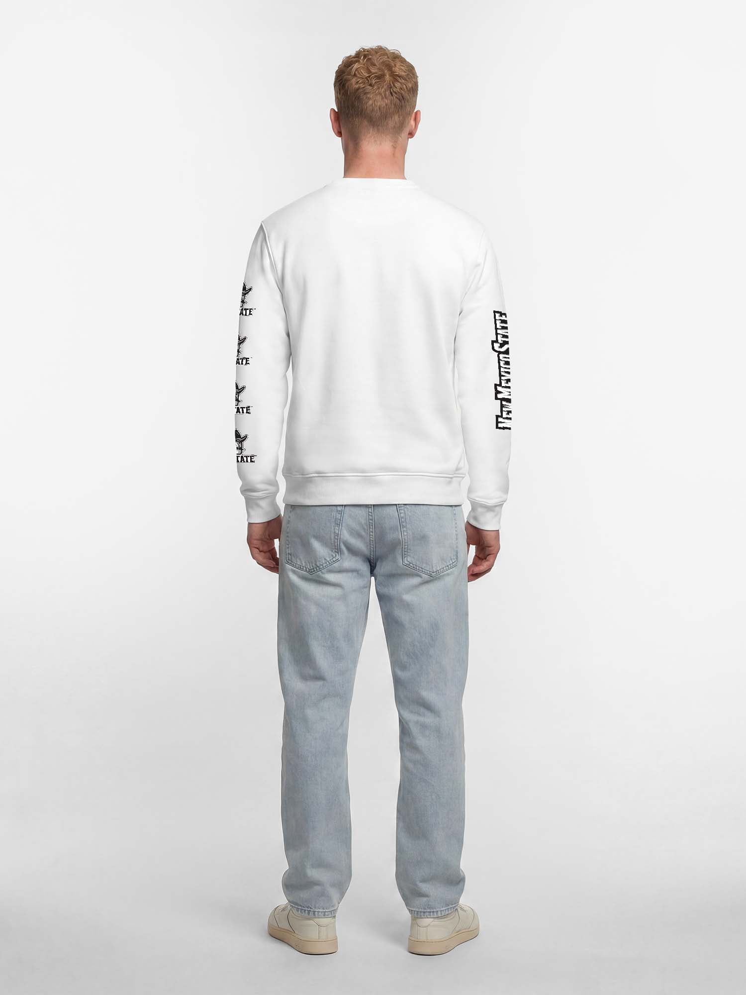 New Mexico State Aggies Reebok Mens White Crew Sweatshirt