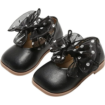 

QWZNDZGR Toddler Little Girl Shoes Mary Jane Flat for Girl Party School Shoes