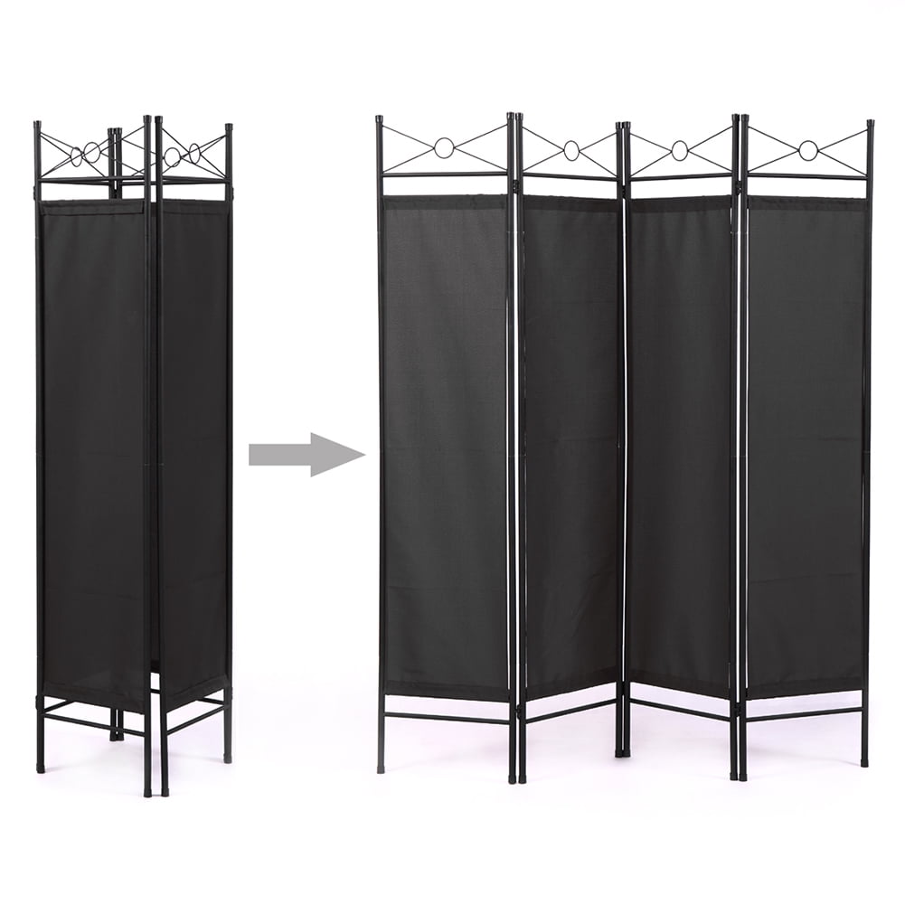 Kadyn 4 Panel Room Privacy Screen Black, Folding Indoor Divider for Home, Office Room Divider for Living Room, Black Kadyn 4 Panel Room Privacy Screen Black, Folding Indoor Divider for Home, Office Room Divider for Living Room, Black