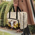 thumbnail image 3 of ZIATUBLE Sunflower Cow Portable Padded Storage Leopard Print Sewing Machine Carrying Cases Universal Sewing Machine Accessory Organizer Easy to Clean Sewing Machine Carrying Case, 3 of 7