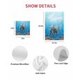 thumbnail image 7 of Ocean Diving Elephant Kitchen Dish Towels for Drying Dishes Set of 3, Blue Coastal Coral Fish Marine Life Waffle Weave Microfiber Hand Tea Bathroom Towels Quick Dry & Absorbent Towel 12x12, 7 of 7