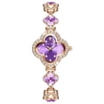 thumbnail image 1 of Reloj Pulsera de Trébol de Cuatro Hojas para Mujer, Esfera Incrustada de Cristal, 3ATM a Prueba de Agua, Reloj de Pulsera Casual Chapado en Rose Gold, 1 of 6