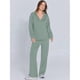 thumbnail image 5 of Conjuntos de Dos Piezas para Mujer, Moda de Otoño 2025, Pantalones Anchos, Conjunto de Estar por Casa, para Viajes y Vacaciones. Verde L, 5 of 9