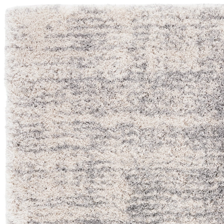 Safavieh 8' x 10' Berber Shag 200 BER215B Ivory / Grey Rug