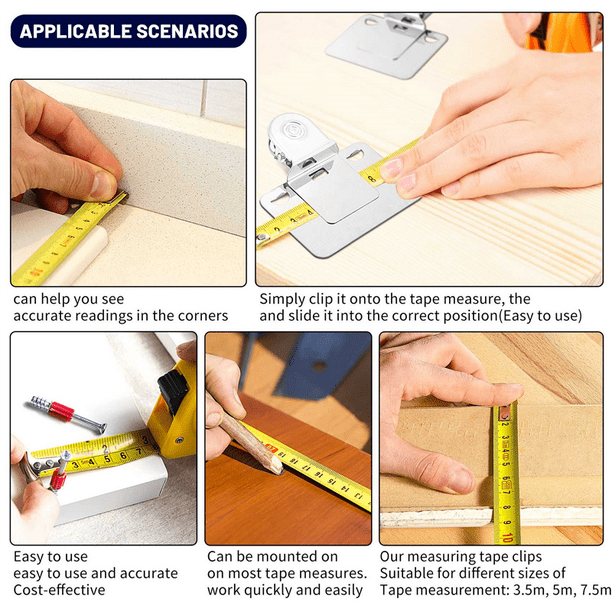 Measuring Tape Clip Tool for Corners Clamp Holder Precision Measuring