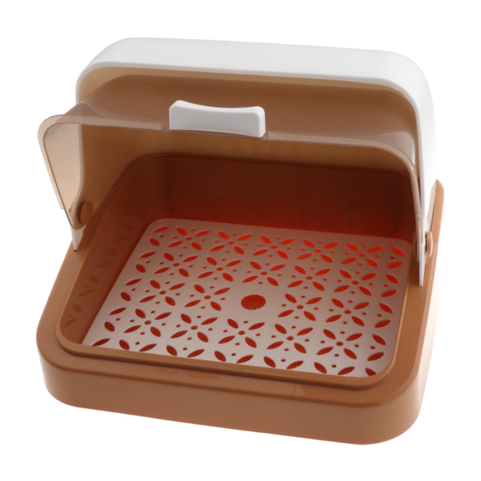 Baoblaze Bottle Drying Rack Dustproof Drain Tray Storage Box for Bowl Chopsticks Dish Khaki