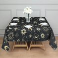 thumbnail image 3 of Black Gothic Sun Moon Star Pattern Square Tablecloth,Waterproof Square Table Cover,Wipeable Spillproof Washable Table Cover for Home Kitchen Party Decor 42"X42"(107x107cm), 3 of 6