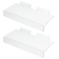 thumbnail image 1 of BRIGHTFUFU 2Pcs Acrylic Slat Wall Shelf Clear Display Shelves for Minimalist Design, 1 of 8