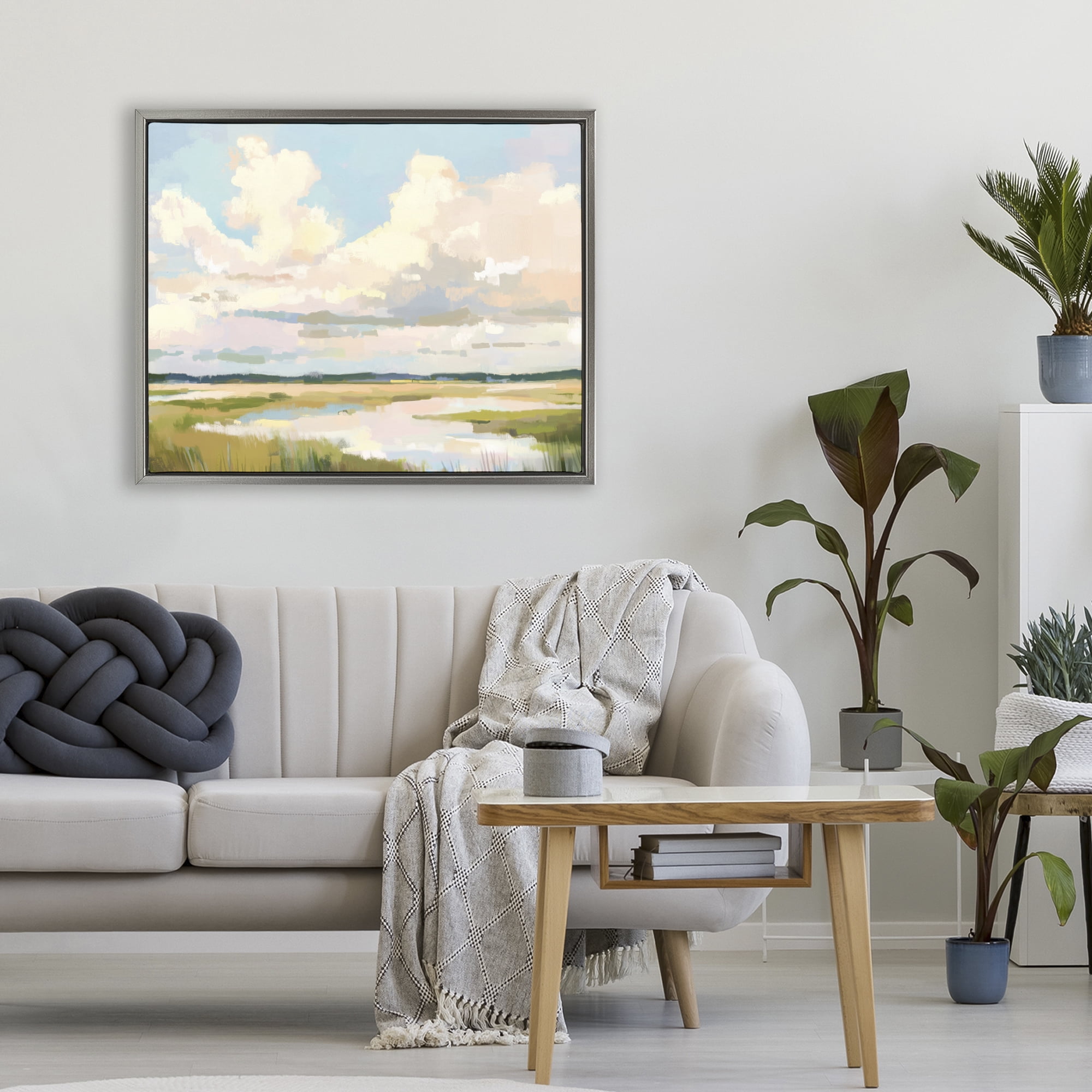 Stupell Industries Lowcountry Marsh at Dawn Gray Framed Floater Canvas Wall Art, design by LSR Design Studio