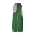 thumbnail image 6 of Fesfesfes Women's Patchwork Two-Piece Set Casual Turndown Collar Roll-Up Long Sleeve Full-Length Shirt Loose Long Pants for Casual Wear(Green,XL), 6 of 8