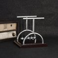 thumbnail image 3 of Steel Ball Newton's Cradle Physics Science Pendulum Desktop Toy Stress Relief Gift Home Decor, 3 of 3
