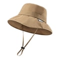 thumbnail image 1 of Women Hat Fisherman Style Solid Color Basin Hat with Reflective Stripe Lace-Up Dome Design Bucket Hat, 1 of 8