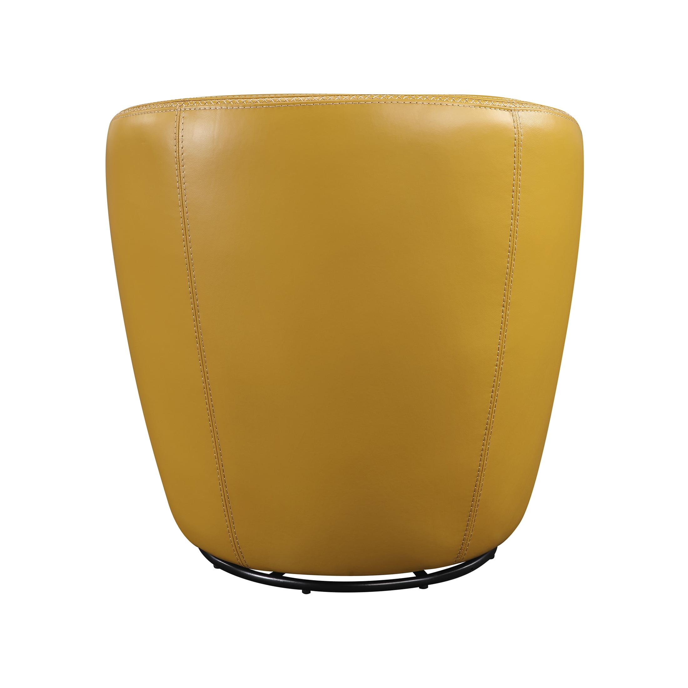 OakvillePark Evercliff Leather Swivel Chair, Yellow