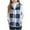 Blue, variant on newwalpole Fleece Vest for Girls Mock Neck Zip up Plaid Vests Comfortable Warm Flannel Jacket Coats for Fall Outfits Green for Size 13-14 Years