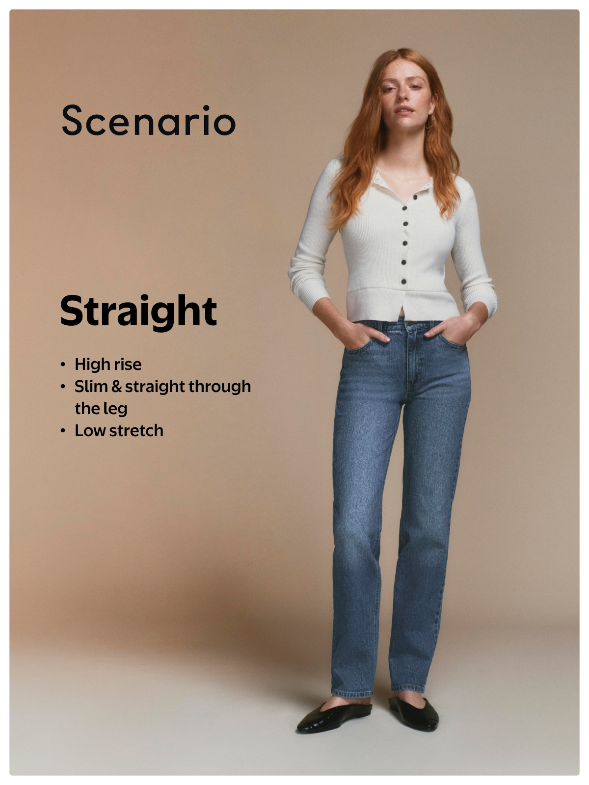 Jeans de Pierna Recta de Tiro Alto para Mujer, Largo 28", Tallas 0-20 6