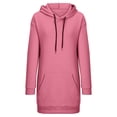 thumbnail image 5 of Gkeoshab Womens Sweatshirt Women's Solid Color Hooded Pullover Sweatshirt Style A, Athletic Inspired Casual Top with Front Pocket and Adjustable Drawstring for Sporty Everyday Comfort Wear Red L, 5 of 5