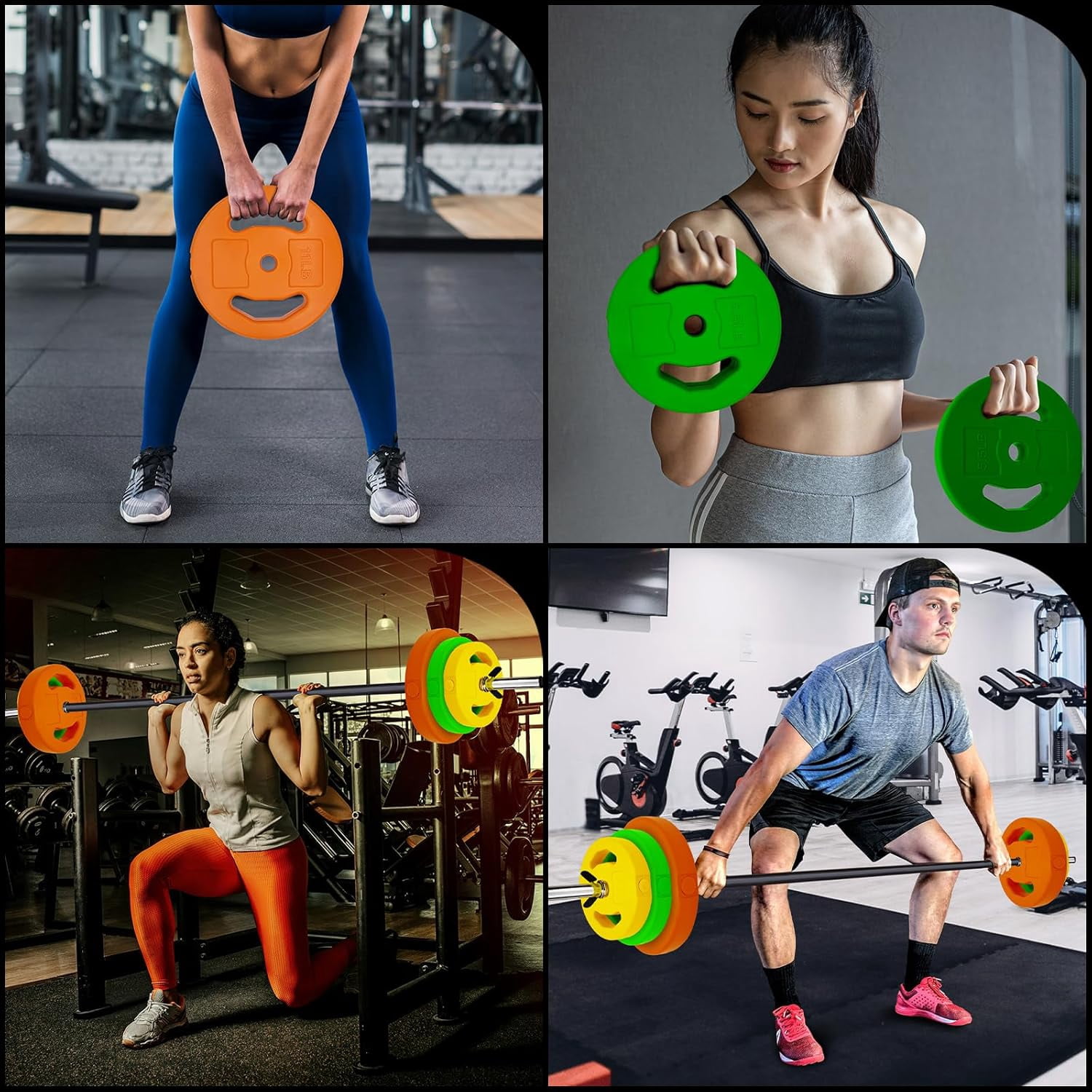 Adjustable Barbell Weight Set, Adjustable Free Weights for Home and Gym Workout，Multicolor