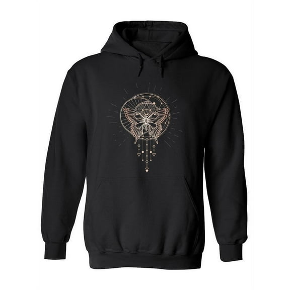 Butterfly And Sacred Geometry Hoodie Women -Image by Shutterstock, Female XX-Large