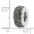 thumbnail image 2 of Beautiful Sterling Silver Reflections Silver/Grey Double Row Swarovski Crystal Bead, 2 of 2