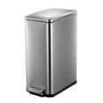 thumbnail image 1 of 13 Gallon / 50L Slim Trash Can, Stainless Steel Kitchen Trash Can, Fingerprint-Proof Step Garbage Rubbish Bin with Removable Inner Bucket & Lid, Rectangular Pedal Recycle Bin for Narrow Space, 1 of 8