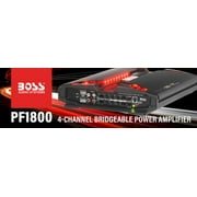 BOSS Audio Systems Phantom PF1800 1800W 4-Channel Car Amplifier, Class A-B, Mosfet Power Supply, 2-4 Ohm Stable, Black, 10.6 lbs
