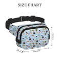 thumbnail image 4 of Fotbe Kawaii Sushi (2) Cangurera Cuadrada con Estampado de Doble Capa, Bolsa de Cintura Ajustable Mini para Hombres y Mujeres, 4 of 9