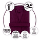 thumbnail image 4 of Bata de Baño Unisex Microfibra Vino, 4 of 4