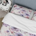 thumbnail image 4 of Designart "Wildflower Haven In Pink And Purple I" Floral Bedding Covert Set - Cottage Bed Set With 2 Shams, 4 of 5