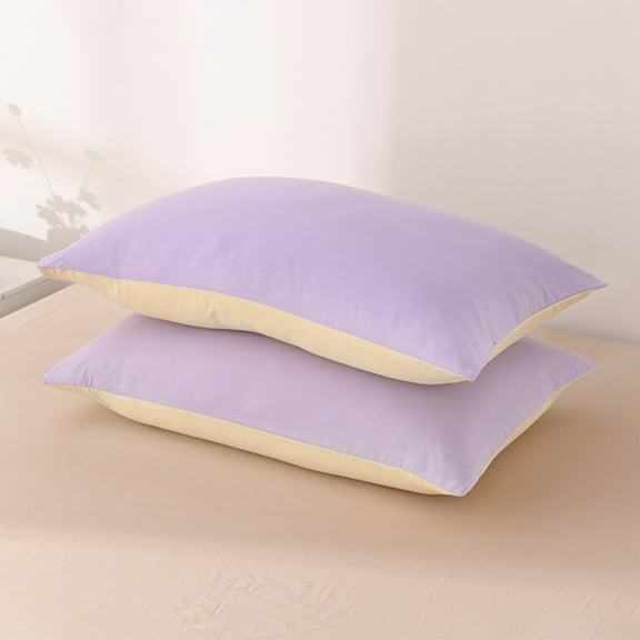 Breathable Polyester Pillow Protector With Oil-Resistant And Anti-Yellowing Features Featuring Full Encasement Design And Soft Fabric For Hotel And Home Use(Purple)