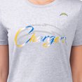 thumbnail image 3 of Women's G-III 4Her by Carl Banks  Gray Los Angeles Chargers Super-Slim Fit Lightweight Shadow Logo T-Shirt, 3 of 3