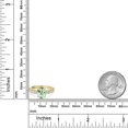 thumbnail image 6 of Gem Stone King 14K Two Tone Gold Green Prasiolite and Lab Grown Diamond Engagement Ring for Women | 3.28 Cttw | Oval 10X8MM | Gemstone Birthstone | Size 6, 6 of 6