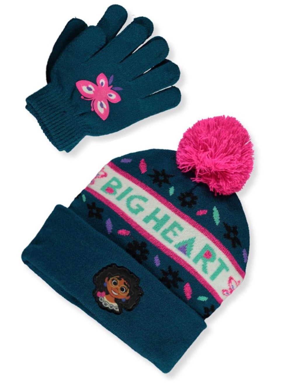 Disney Encanto Girls' 2Piece Mirabel Butterfly Hat And Gloves Set