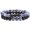 blue, variant on 2Pcs Matte Volcanic Lava Rock Natural Stone Beads Adjustable Bracelet Essential Oil Diffuser Aromatherapy Bracelet Couple Friendship Energy Yoga Stress Relief Jewelry[f85504]