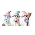 thumbnail image 3 of Halloween Clearance! Set of 3 Halloween Ghost Figurines, 3.70 Inch Resin Tabletop Decor with Hat Pumpkin Letter Design, Compact Indoor Ornaments for Shelf Mantel Party Home Display, 3 of 7