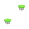 thumbnail image 1 of Bewildely Recipiente para aderezo para ensaladas a prueba de fugas con tapas coloridas, tamaño portátil para recipiente para salsa On Go, verde Verde 2Conjunto, 1 of 6