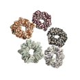 thumbnail image 3 of 5PCS Multicolor Floral Hair Ties Durable Elastic Ponytail Holders for Women, Creative Chiffon Hair Accessories with Seamless & Stable Design, 3 of 4