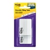 Post-it Tabs, 2 in., Solid, White, 25 Tabs/On-the-Go Dispenser, 2 Dispensers/Pack